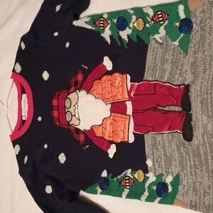 Festive Santa Sweater with Colorful Accents